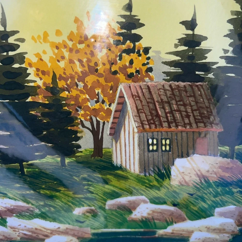 Eve Thompson Original Watercolor Painting “Lone Cabin” Artist Signed 14x18